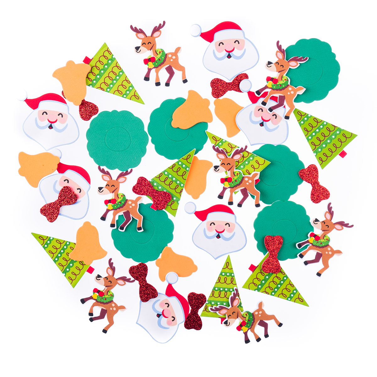 FOAM STICKERS - MERRY CHRISTMAS, 48 PCS - Sklep internetowy dpCraft